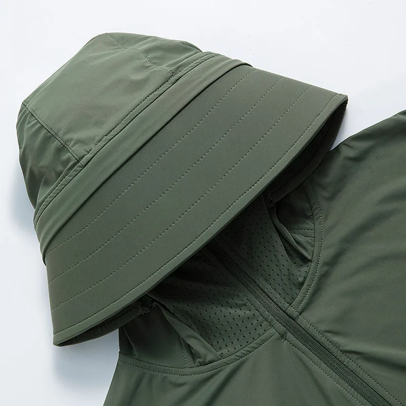 EUMERGX سترات صيفية مضادة للأشعة فوق البنفسجية للجنسين في الهواء الطلق سريعة الجفاف واقية من الشمس سترة واقية للرجال والنساء معطف للتنزه والتخييم والتسلق