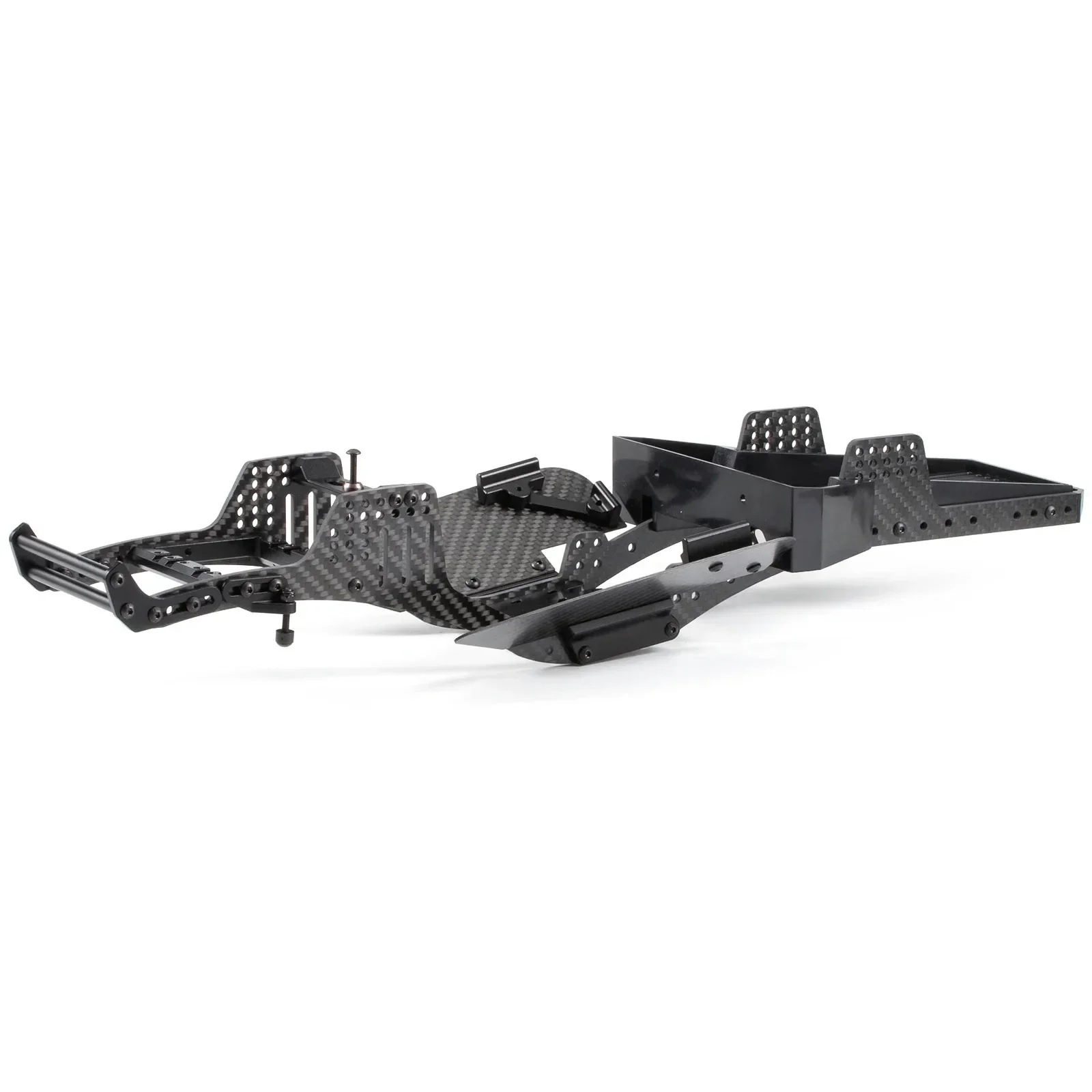 HooCrawler H4 1/10 Carbon LCG Chassis Kit with Injection Molded Rear Trunk, Dual Servo Mount for SCX10 AR44 AR45 Capra TRX4…