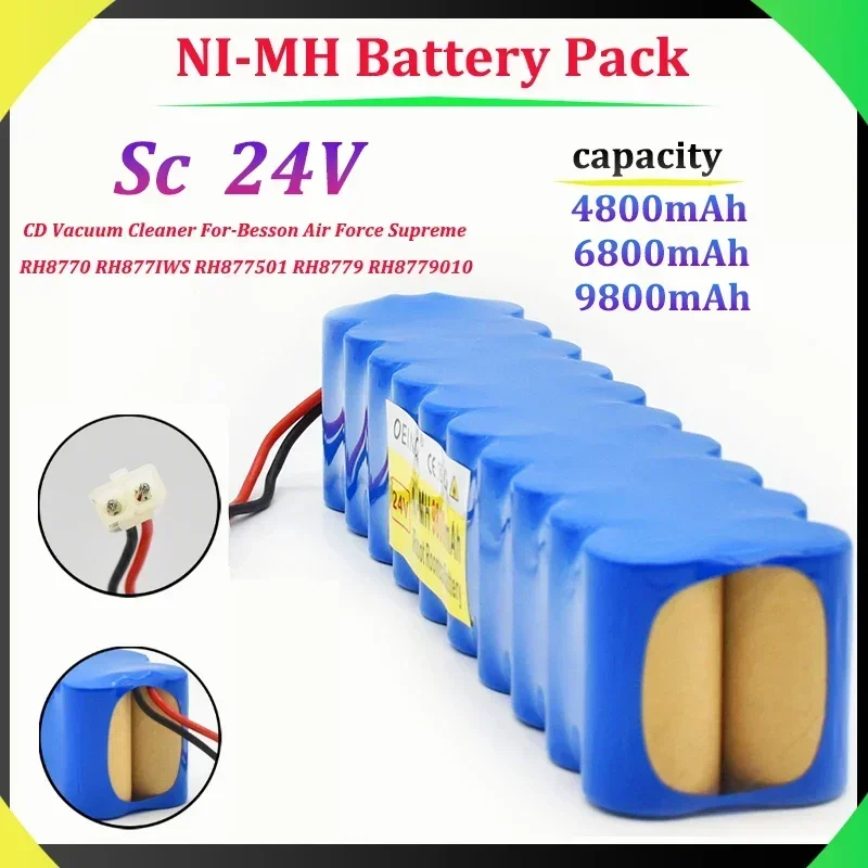 

New 9800mAh for Rowenta 24V NiMH Battery Pack CD Vacuum Cleaner Besen Air Force Extreme RH8770 RH8771WS RH877501 RH8779 RH877901