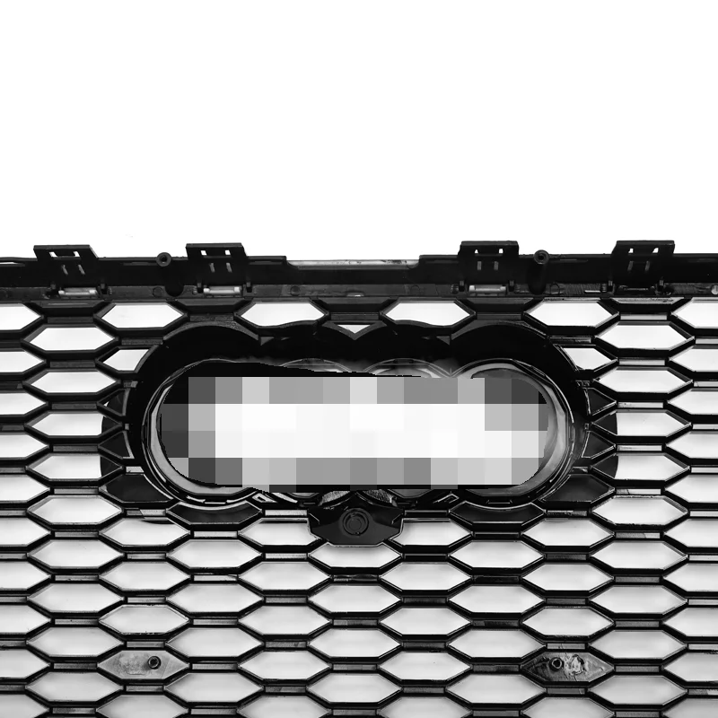 Black ABS Car bumper grills For A6 S6 C7.5 Upgrade RS6 style Honeycomb Grill with Lower Mesh 2016 2017 2018custom