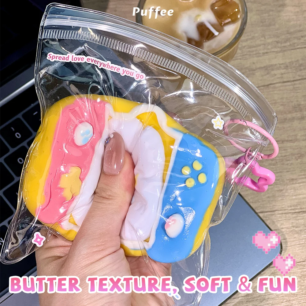 لعبة أرنب إسفنجية من السيليكون للطعام، لعبة طابا إسفنجية مصنوعة يدويًا، لعبة ضغط بطيئة الارتداد، سعيدة #3