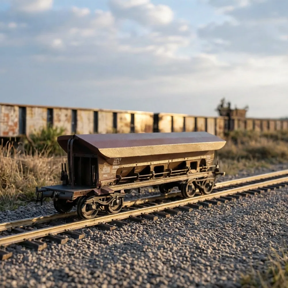 Model kolejowy ROCO HO skala 1/87, numer 77915, postarzany wagón wywrotka do węgla/wagón towarowy, 1 wagón, zabawka dla chłopców, prezent.