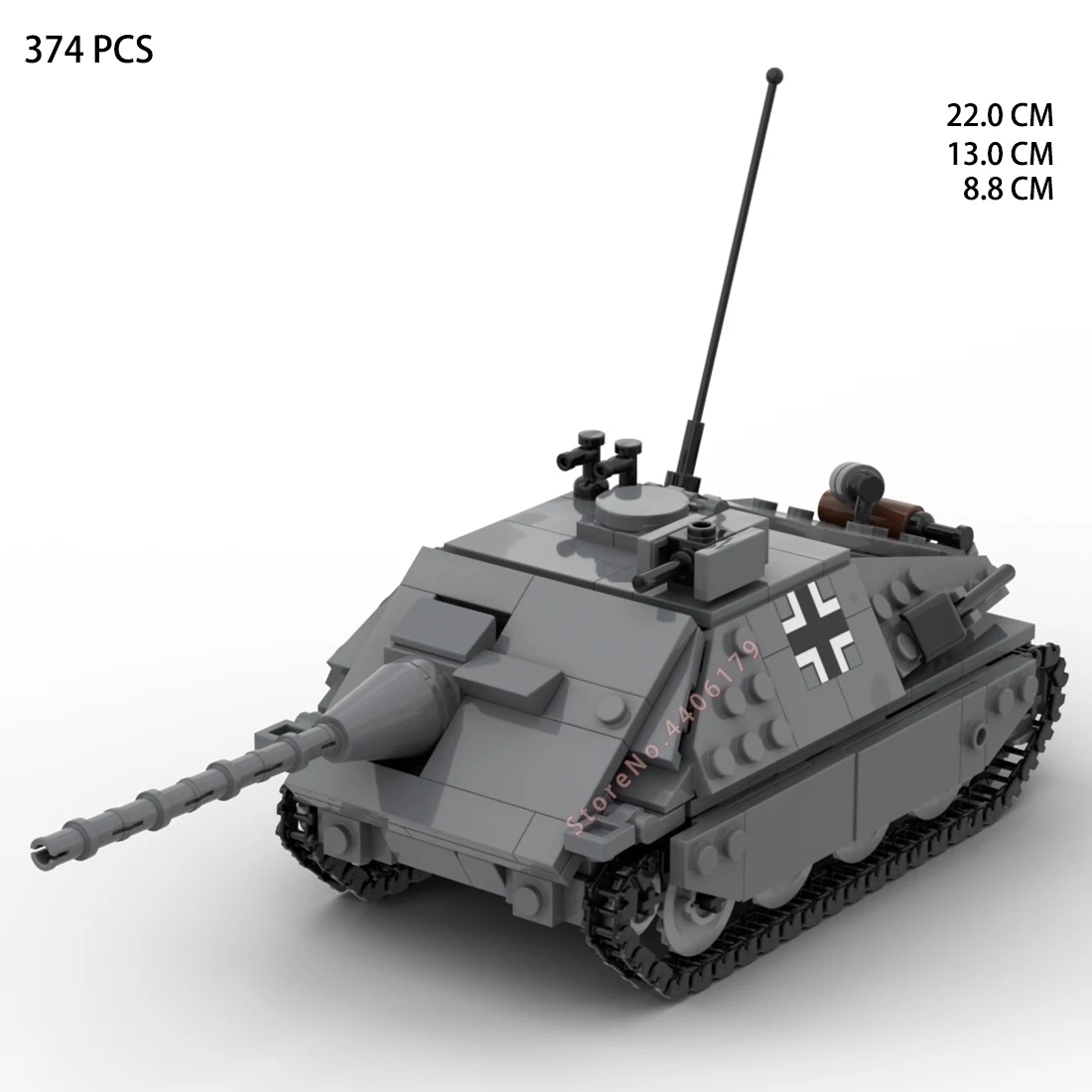 hot military WW2 technical German army Jagdpanzer 38(t) baiting tank Blitz war vehicles bricks weapons Block toys for child gift