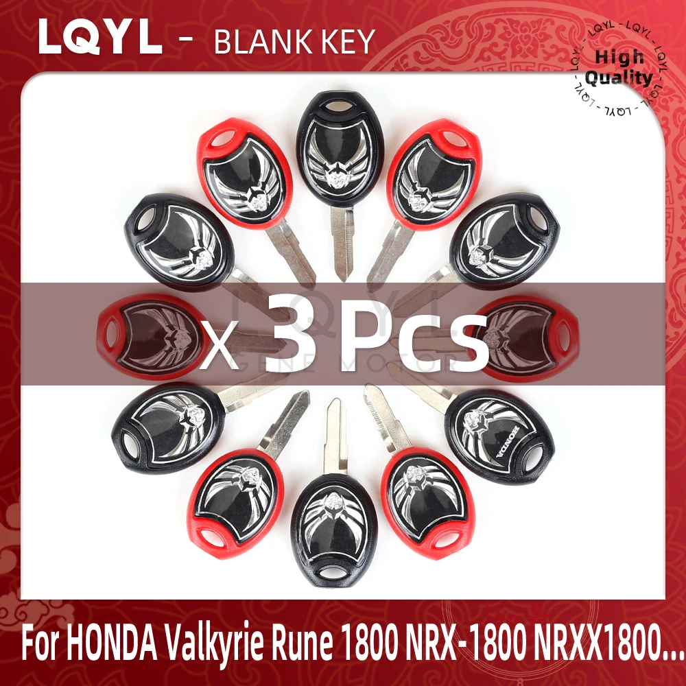 3 pièces clé vierge moto remplacer non coupé prédire pour HONDA Valkyrie Rune 1800 NRX-1800 NRXX1800 accessoires de remplacement