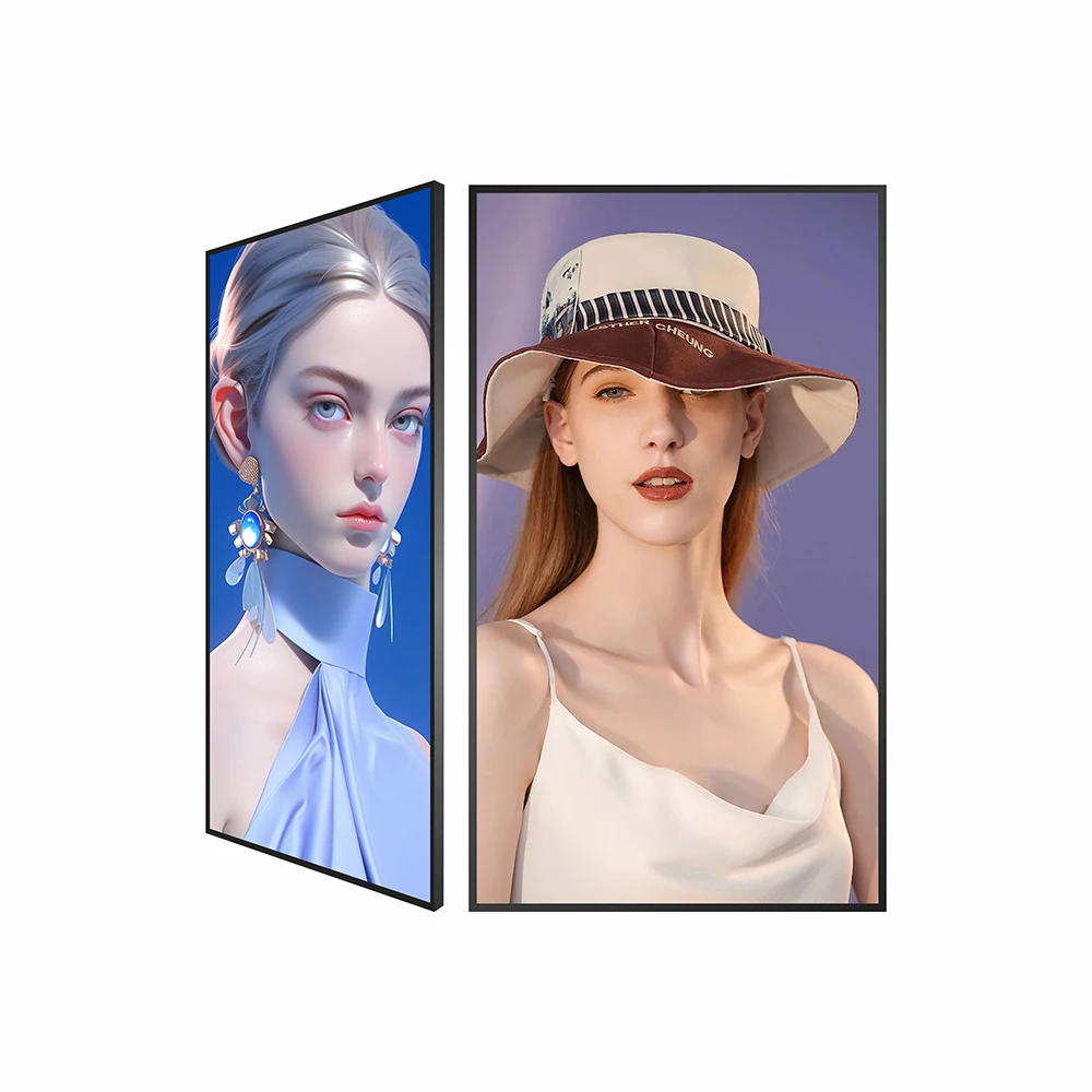 40 Inch Multimedia Elevator Android Building Display Ultra-thin Wall Hanging Advertising Machine
