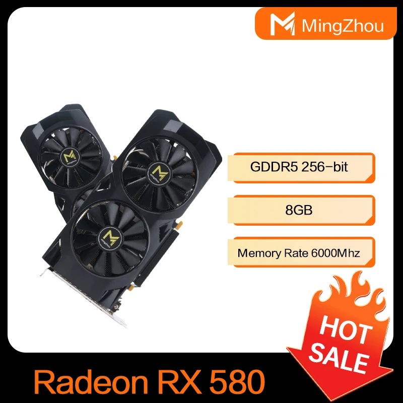 Placa de video rx 580 8g geen rx580 de 8gb placas gráficas para jogos promoçao grafische kaarten amd gpu 2048SP gaming