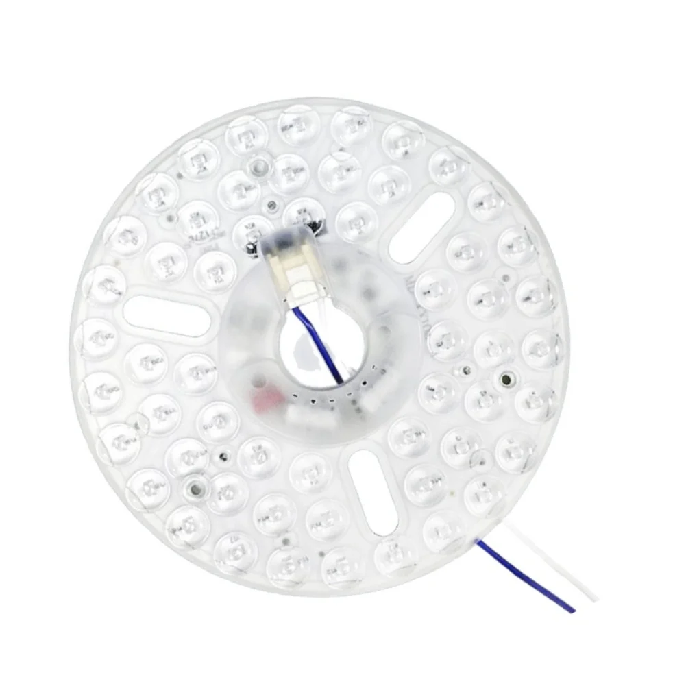 1pc LED Ceiling Fan Light Bulb Round Light For Source Module 3-color Dimming LED Ceiling Fan Light Core For AC 120V Fixtures
