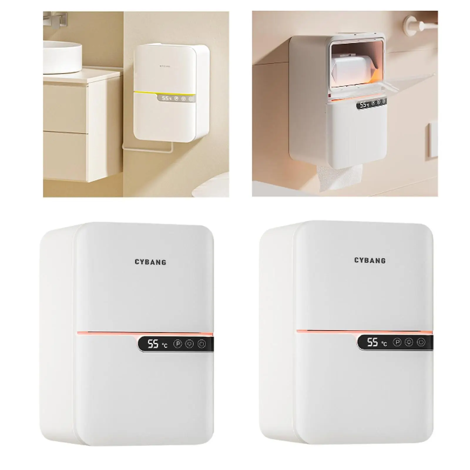 مسح دفئا قابلة لإعادة الاستخدام مبللة دفئا درجة حرارة ثابتة مسح سخان الحائط شاشة ديجيتال للمنزل المنزل الأنسجة المبللة #4