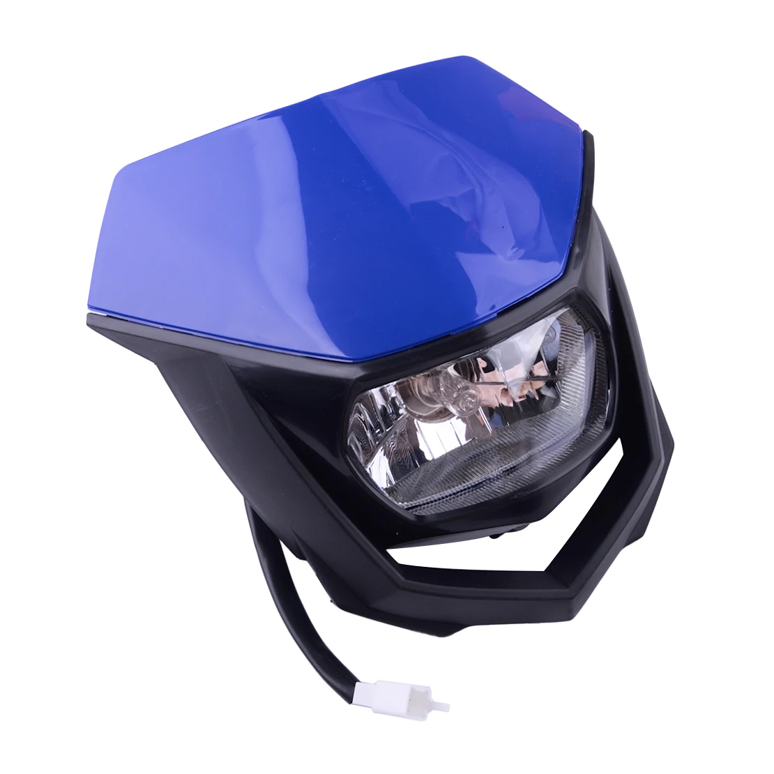 

NEW Blue Motorcycle Dirt Bike Front Headlight Headlamp With Fairing H4 12V