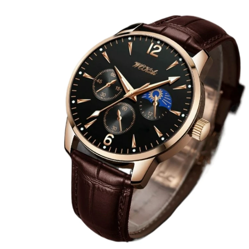 Retro style handsome luxury men's watch automatic waterproof student classic trend simple quartz watch birthday gift