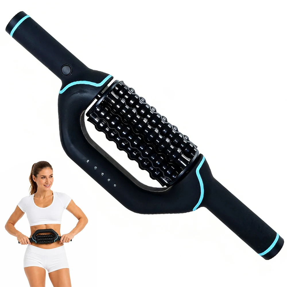SIHAO Electric Roller Massage Stick Deep Tissue Muscle Fascia Relaxation Massager Rechargeable Fitness Exercise Pain Relief