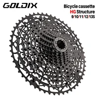 Cassette de Bicicleta Ultraligero GOLDIX, Rueda Libre de Acero al Carbono, 9/10/11/12/13 Velocidades, Estructura HG, Piñón para Bicicleta de Montaña