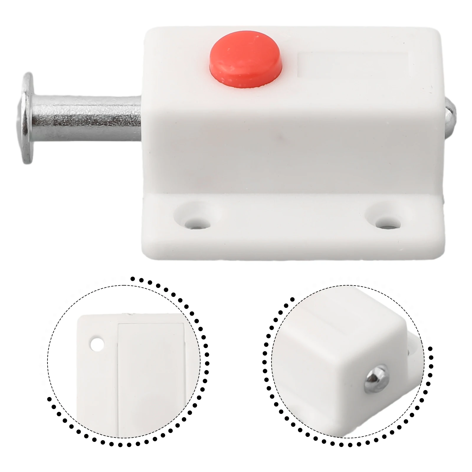 

Черно-коричневая защелка с крышкой, 10 шт., пластиковые автоматические дверные болты, защелки, замок для шкафа, кнопка, простая установка