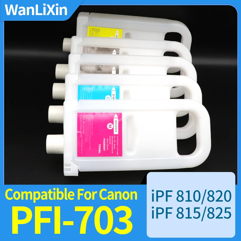 

С чипом PFI-703 PFI703 PFI 703, пустой сменный картридж, совместимый для принтера Canon iPF 810 ipf820 iPF815 iPF825