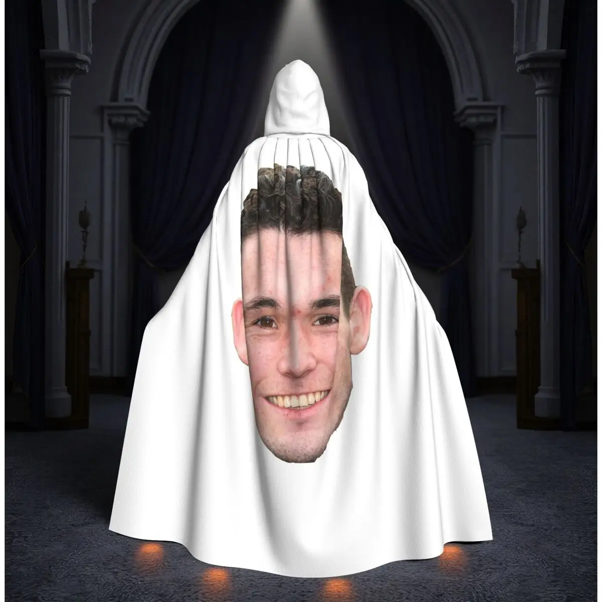 

Длинный капюшонный плащ Джона Макгина, Астон Вилла, Хибс, Иберниан, Шотландия, супер-костюм Джона Макгина, средневековый костюм ведьмы, косплей-накидка для взрослых