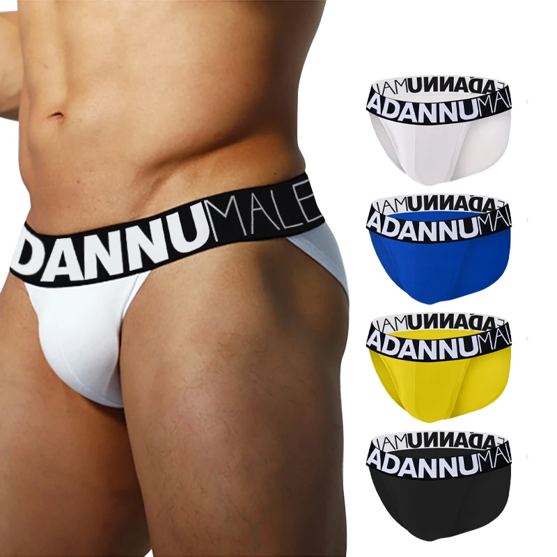 Men‘s High-Cut Briefs Shaping Fit Breathable Solid Color Low-Rise Comfort Underwear