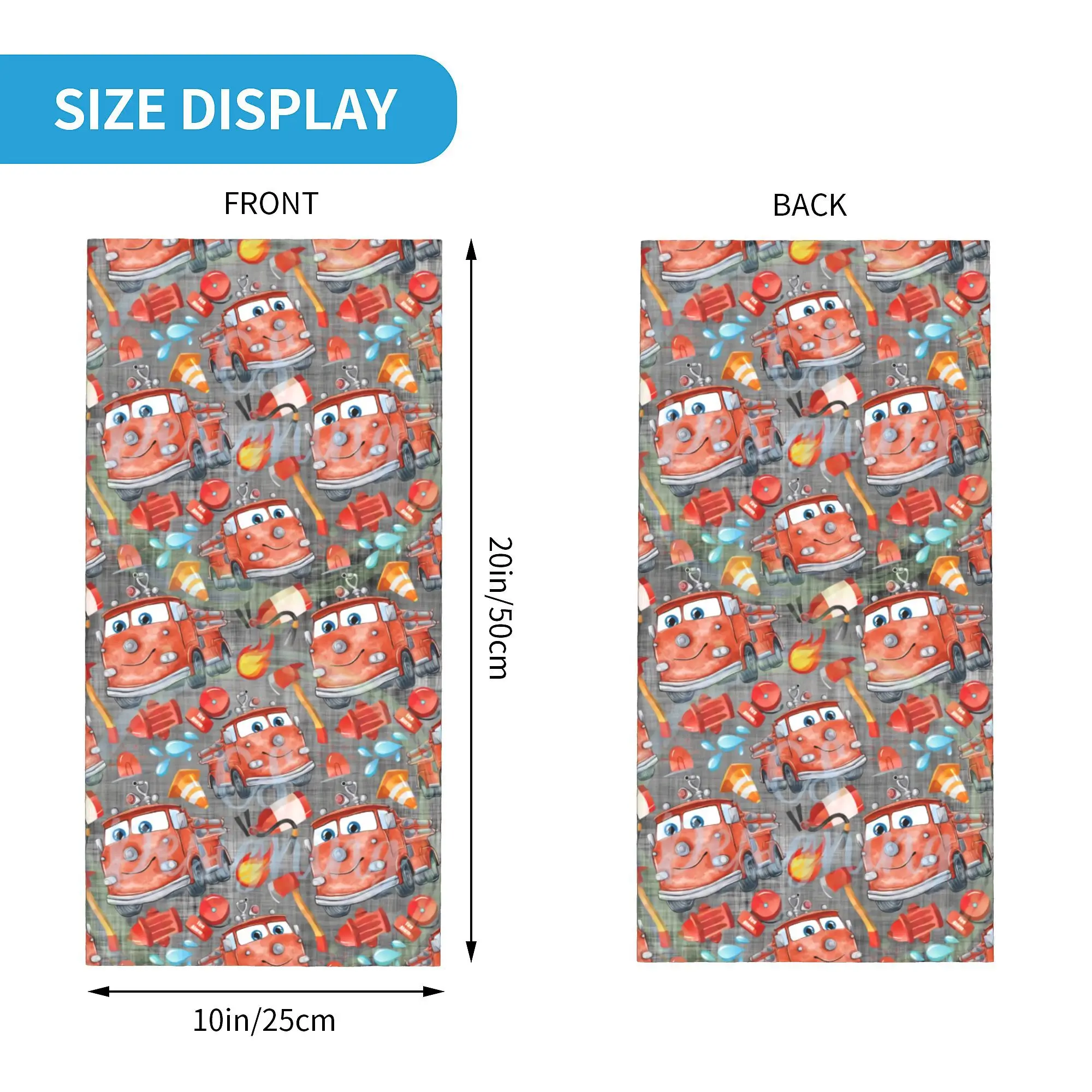 Custom Lightning McQueen Cars Pattern Bandana Neck Gaiter for Hiking Running Women Men Wrap Scarf  Balaclava Warmer