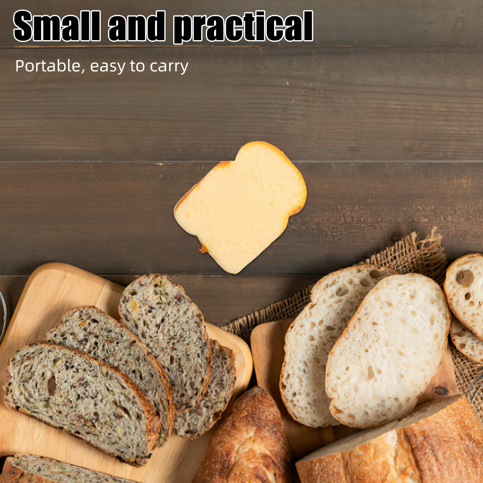 10 قطعة شرائح الخبز المحمص المقلدة النابضة بالحياة تصميم فريد من نوعه للمنزل والمخابز والبقالة وديكورات الحفلات #1