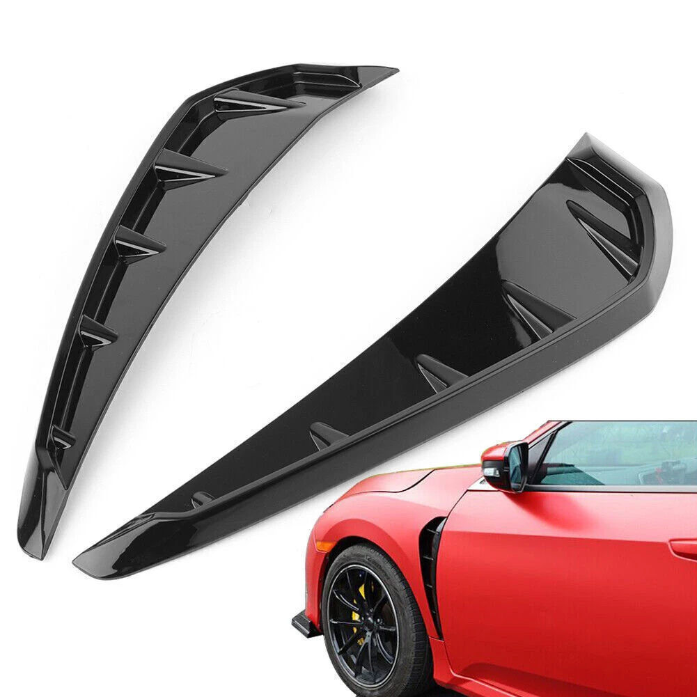 Add Style and Functionality with Glossy Black Side Door Wing Fender Air Vent Cover for Honda For CIVIC 2016 2019