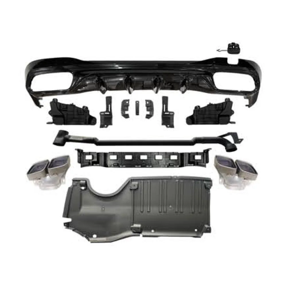

Suitable for C-class W206 C63 rear diffuser, with a silver-pointed C63 AMG rear lip, suitable Suitable for Mercedes-Benz