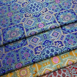 Chinese Mongolia Garment Fabric, Decorative Costume Robe, Manual Jacquard Brocade, Antique Silk Cloth, 1m