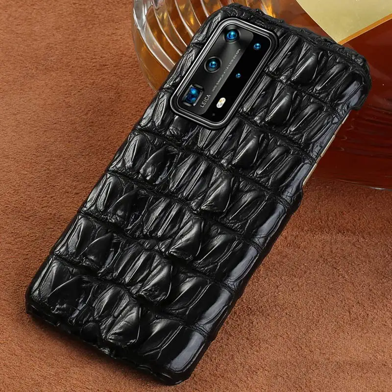 LANGSIDI Original Crocodile phone case for Huawei P40 PRO plus mate 20 30 10 Lite man luxury back cover fundas for Honor v30 v20