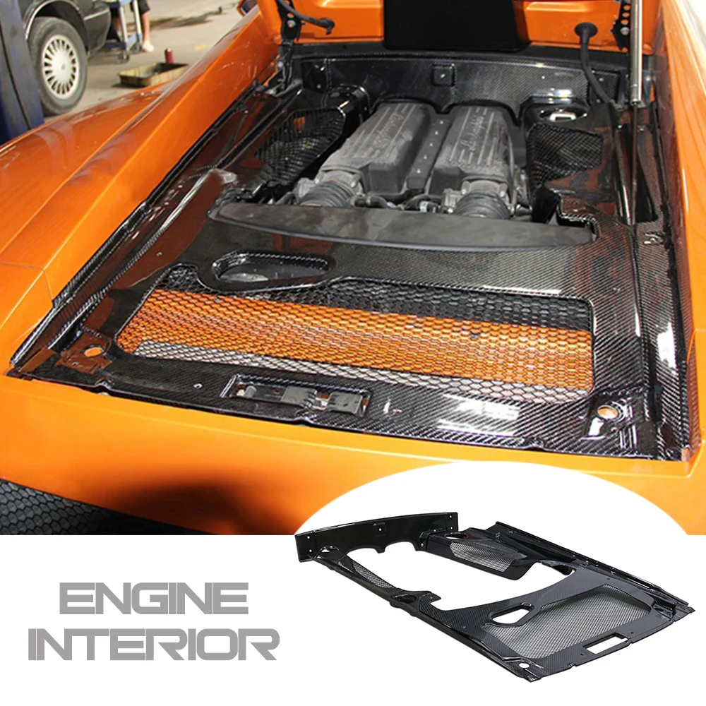 

Для Lamborghini Gallardo LP550 lp560 lp570 OEM Сменные комплекты салона двигателя автомобиля Сухой карбоновый внутренний отсек двигателя Боковая крышка Панель