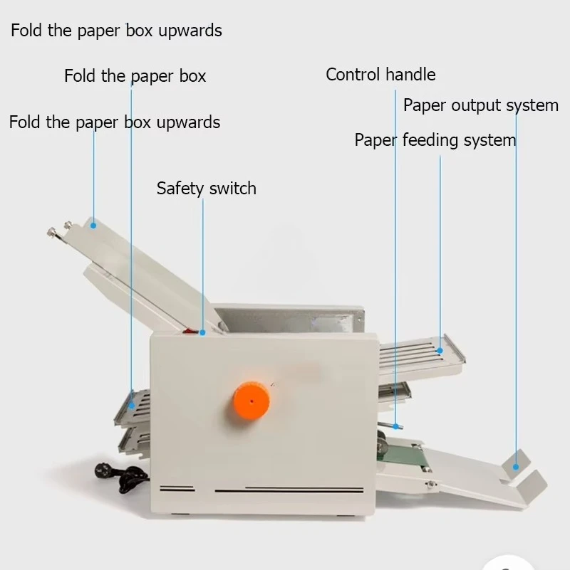 Standard Small Cross Desktop Brochure Leaflet Booklet File Paper Paper Folding Machine Automatic