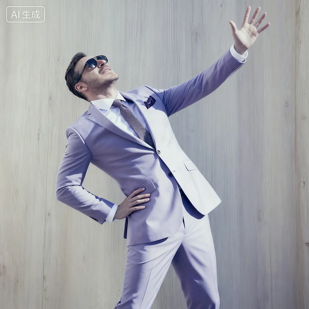 

Men's Slim Fit 2-Piece Wedding Tuxedo Business Suit Lapel Blazer Set for Party And Dance