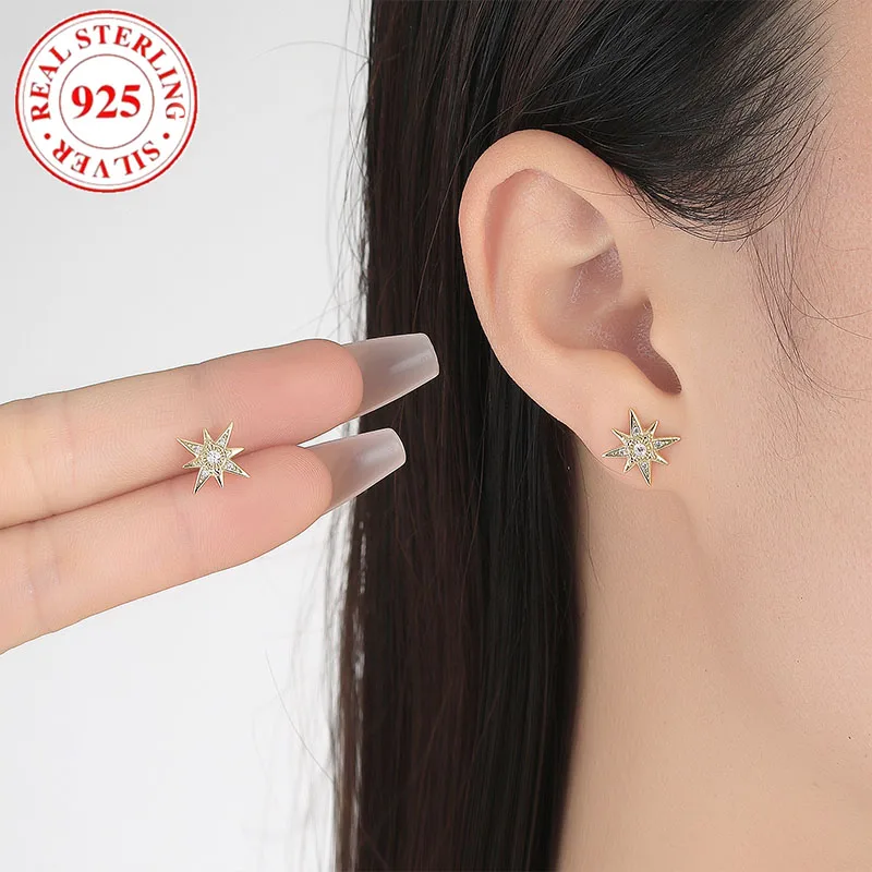 925 Sterling Silver Diamond Octopus Women's Earrings Hypoallergenic Fashion Earrings For Women Party Exquisite Jewelry Gift