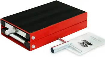 Piattaforma di sollevamento a forbice per motociclette, 1100 libbre, 9 pollici, rossa, con ampio ponte, 14,6 pollici x 9 pollici, supporto di sollevamento per moto, ATV [P/N: ET-CAR-FIX012-BK+RED 12 best sales piattaforma elevatrice - №3