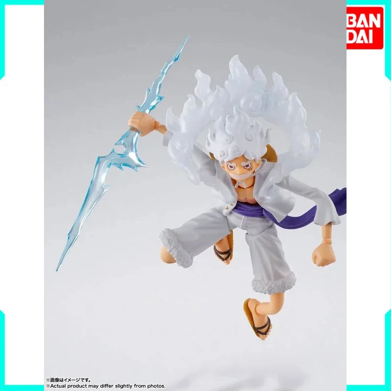 Original BANDAIONE PIECE S.H.Figuarts Monkey D. Luffy Gear 5  SHF Luffy Anime Action Figures Toys For Christmas GiftCollectible