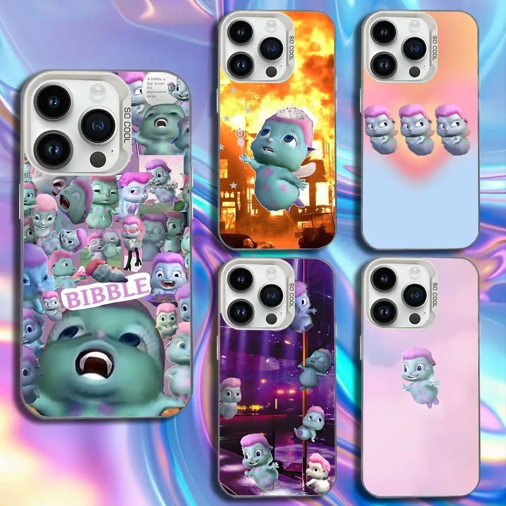

Funny B-Bibble Meme Phone Case For iPhone 16,15,14,13,12,11,Mini,Pro,SE,MAX White Matte Shockproof Cover