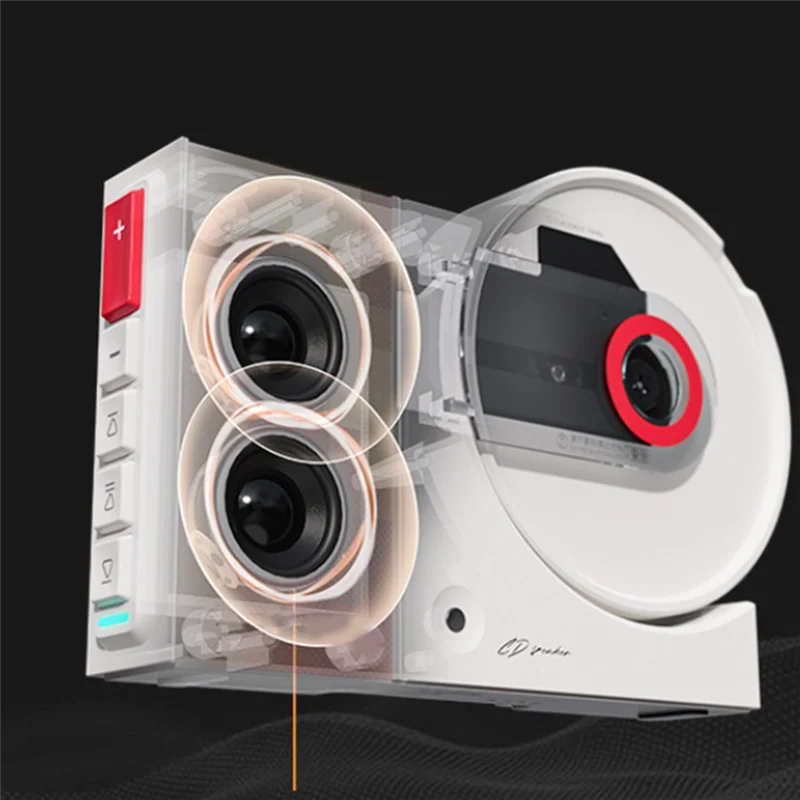 Excellent-Wall Mounted CD Music Player Remote Control Home Audio Speaker USB Bluetooth-Compatible AUX Input CD Music Player