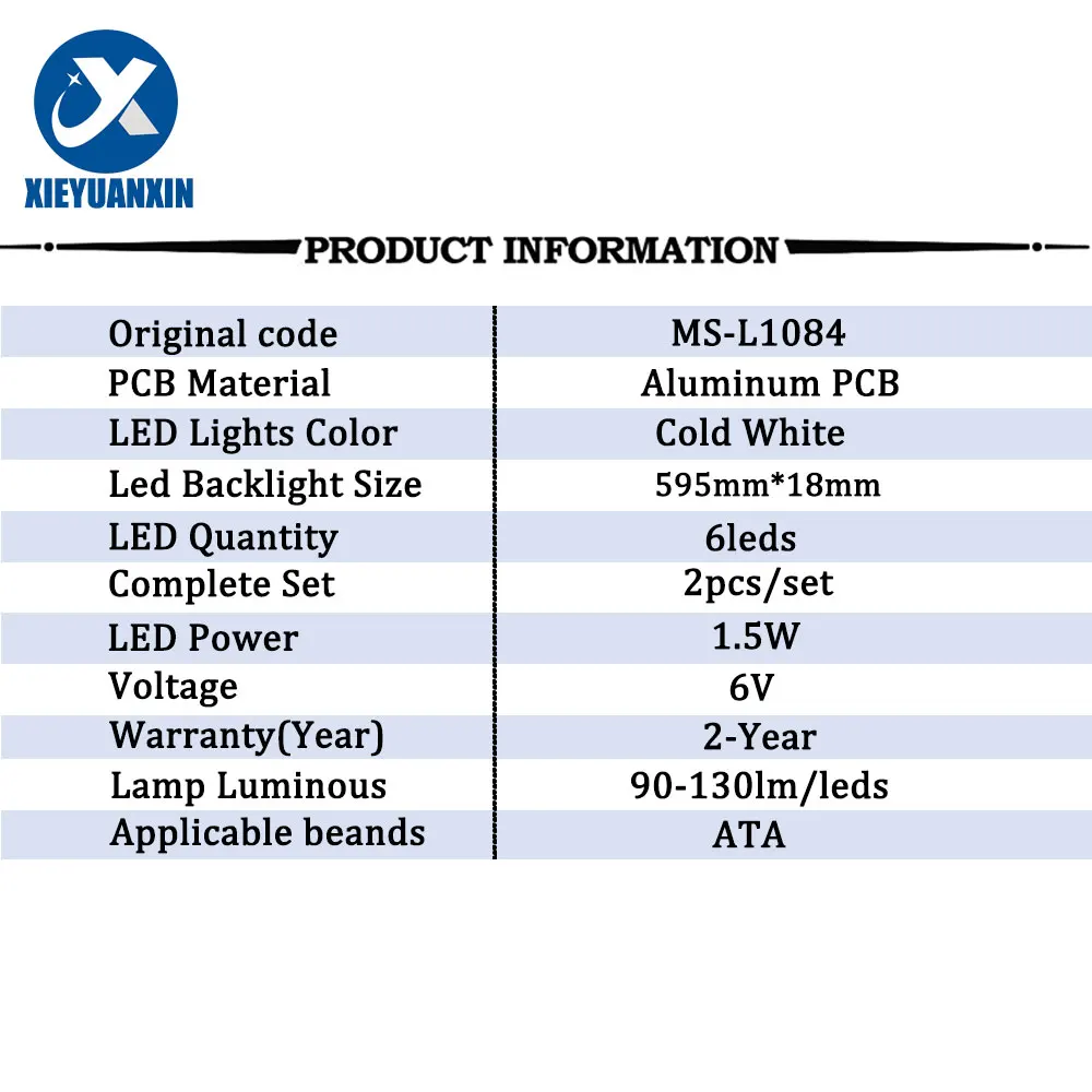 2pcs 6led 595mm Tv Backlight Strip For ATA 32inch MS-L1084 Mc-20a /3210G light bar JS-D-JP3220-061EC V1ms-l1160 V3 ms-l1220 V2