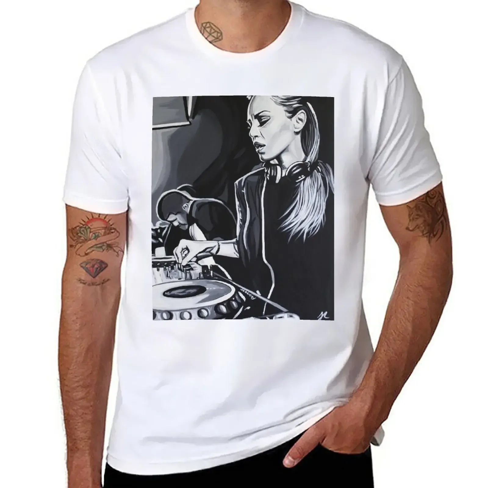 Мужская Летняя хлопковая Футболка Deborah De Luca, большие размеры