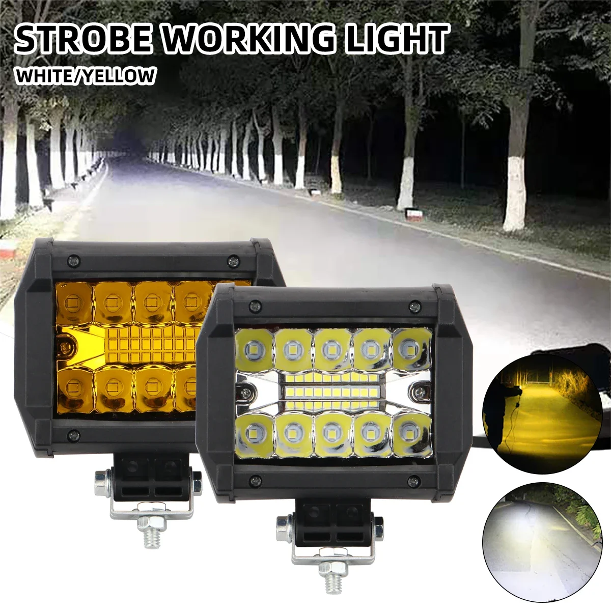 12 فولت عمود إضاءة LED الطرق الوعرة بقعة الفيضانات كومبو مصباح ليد بار/شاحنة سيارة SUV 4WD 4x4 قارب ATV بارا LED المصابيح الأمامية