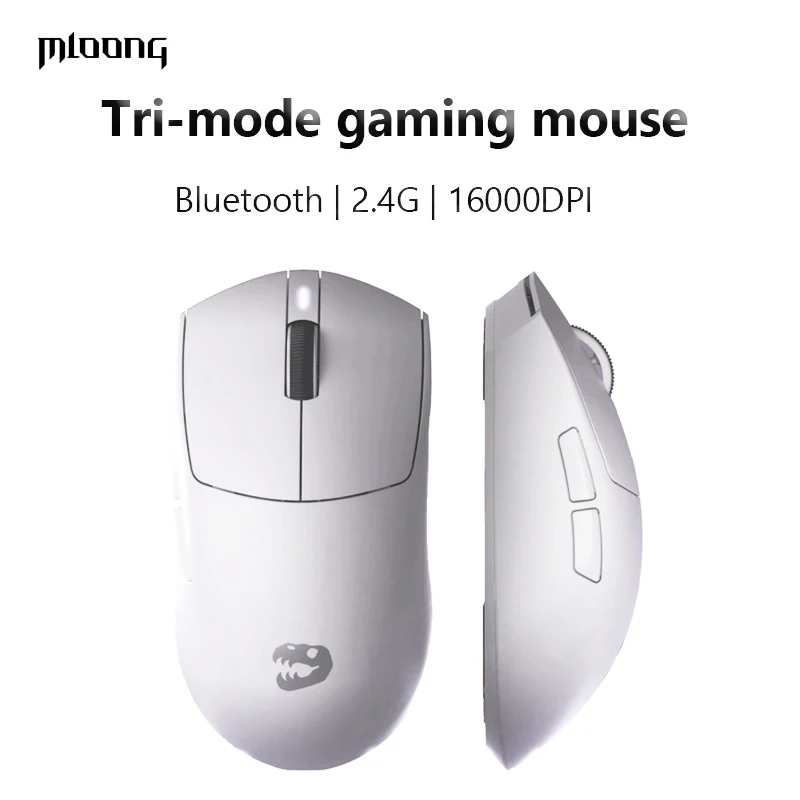 Lightweight Wireless Gaming Mouse 16000DPI 1000Hz Polling Rate 3 Connection Types DPI Fine Tune Comfortable Grip TTC
