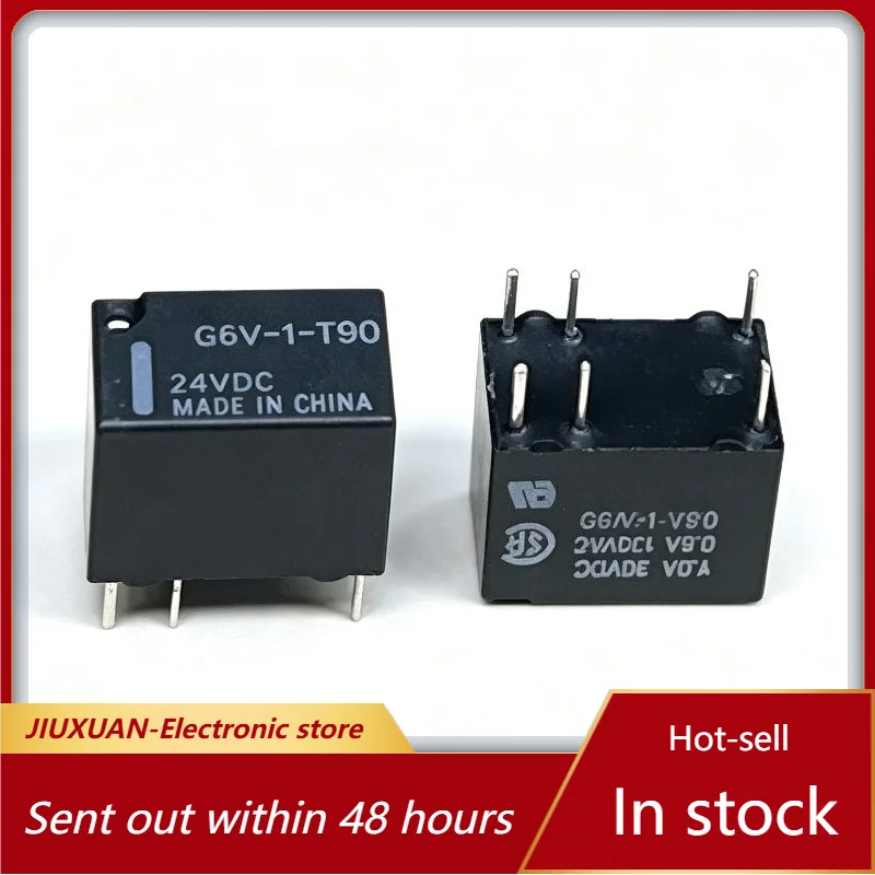 6‑Pin Signal Relay G5V‑1‑T90 24VDC Coil 1A 125VAC Mini Electromagnetic Relay Electronic Control Spare Parts
