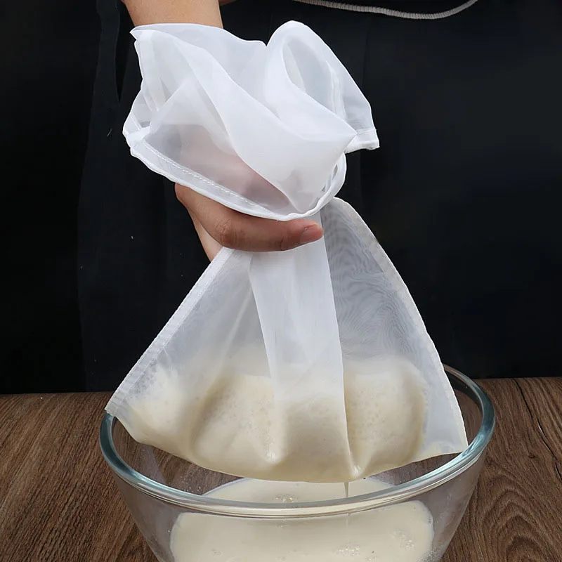 100 saco de filtro de malha sacos de filtro de vinho de leite de soja saco de leite de porca reutilizável saco de filtro de alimentos filtro de náilon net sacos de filtro de malha fina