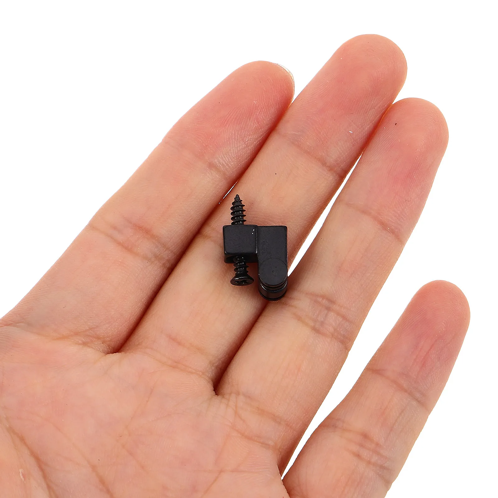 10Pcs Electric Guitar String Retainer Lock Roller Tree Black Guitar Headstock Parts String Guide for Noise Reduction and