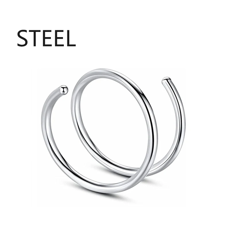 Frauen Gefälschte Piercing Nase Ring Hoop Septum Nicht Piercing Nase Clip Rock HipHoop Edelstahl Magnet Mode Punk Körper Schmuck