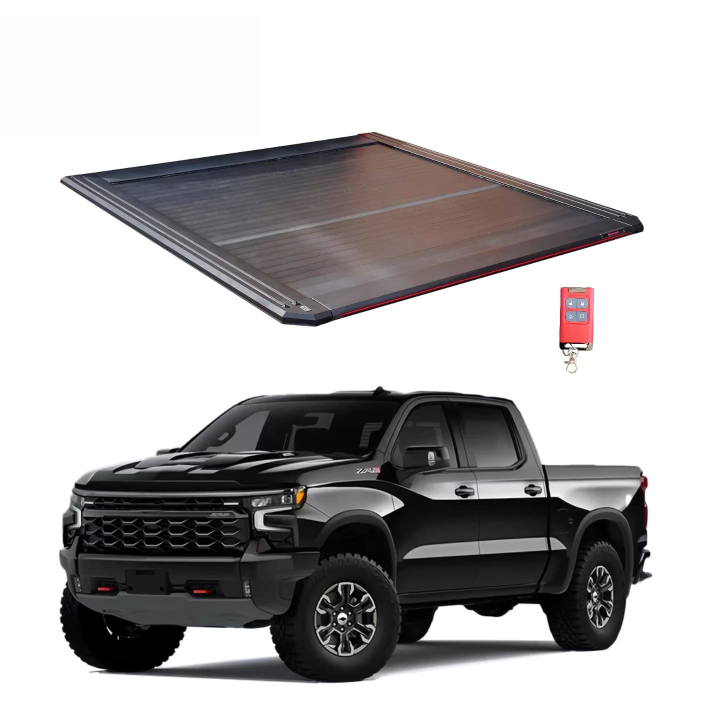Aluminium Electric Retractable Truck Roller Lid Cargo Cover Accessories  Pickup Bed Tonneau Cover for chevrolet silverado 1500