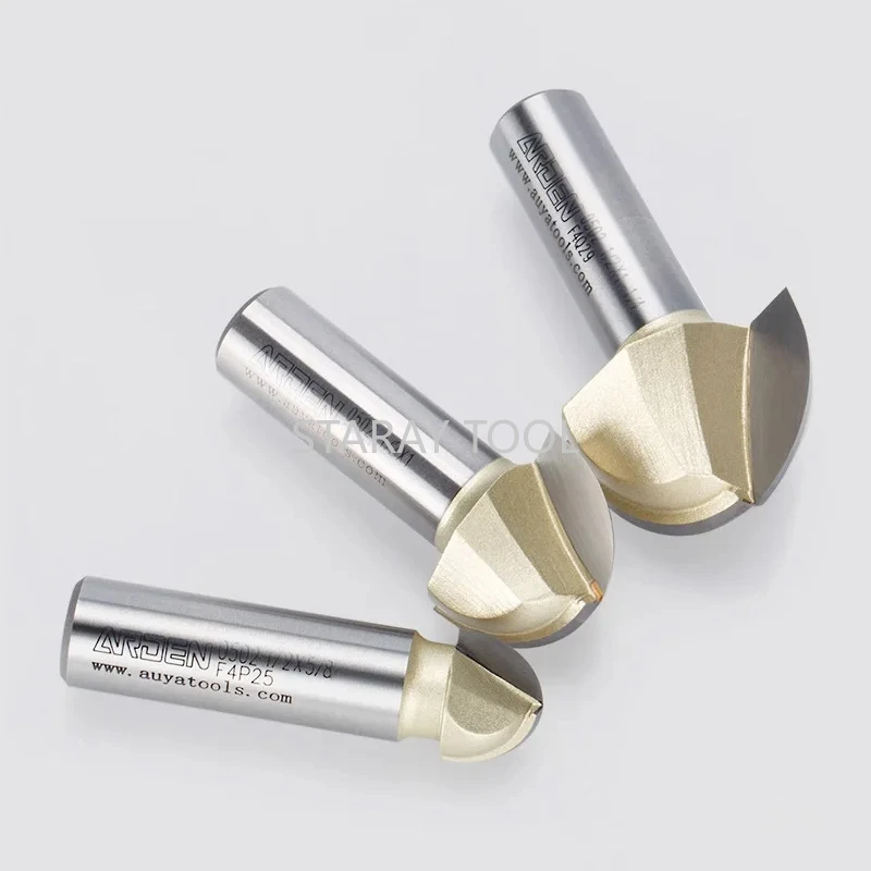 Kayu Cnc 1/4 Router Bit Woodworking Tungsten Carbide Milling Cutter Radius Bola Hidung Cnc Router Bit