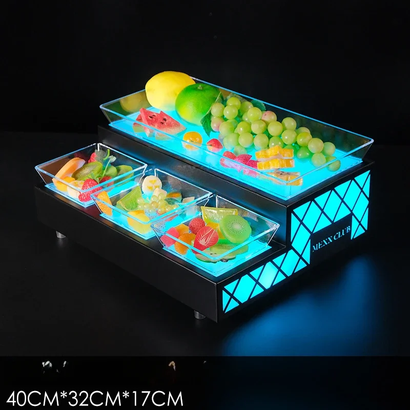 The Price Of Ktv Snack Platters Fruit Racks Family Gatherings Carnivals Creative Shining Acrylic Rechargeable Storage Stand