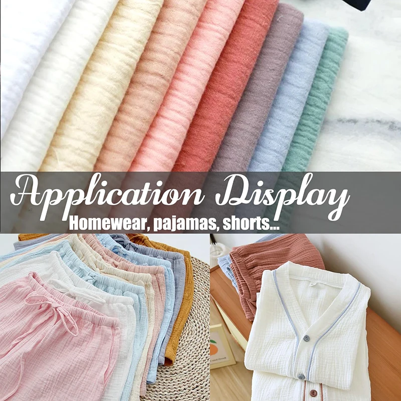 Solid Color Double-layer Gauze Cotton Material Quilting Sewing Fabric Table Runner Wedding Cheesecloth Baby Blanket Napkin Cloth