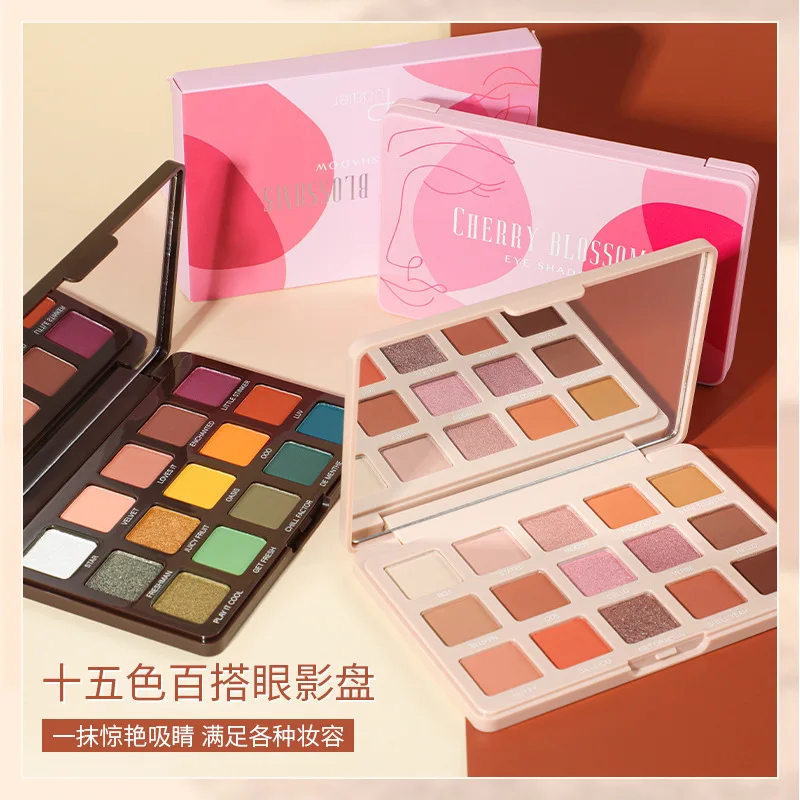 Premium Matte and Shimmery Earthy Eyeshadow Palette 15 Shades Highly Pigmented Silky Smooth Long-Lasting Makeup Palette