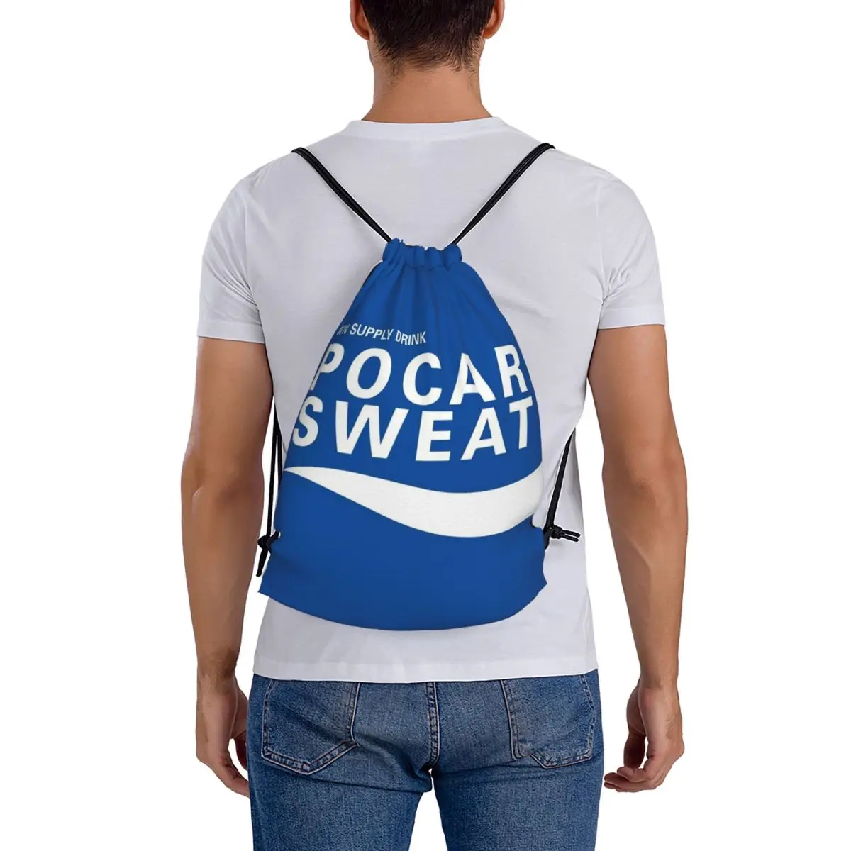 Just Some Pocari Sweat Merch Backpacks Fashion Drawstring Bundle Pocket Sports Bag Book Bags for Man Woman School