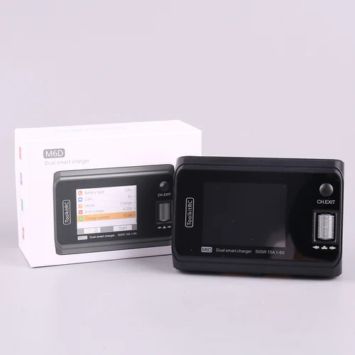 ToolkitRC M6D 15A x 2 DC 듀얼 채널 출력 1-6s 충전기 방전기(ADP100 100w 20v 5A 전원 공급 장치 세트 포함) 판매