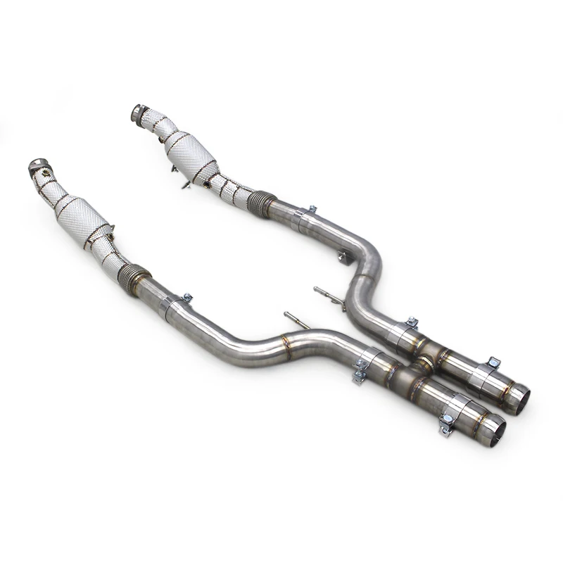

304 Stainless Steel Exhaust Downpipe for Mercedes-Benz S500 S550 S63 AMG 2012-2016 W222 Car Modification Downpipe With Catalyst